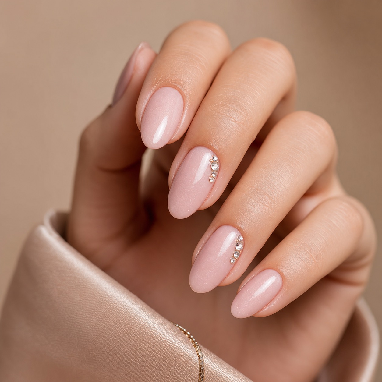Nageldesign mit Strass und Glitzer
